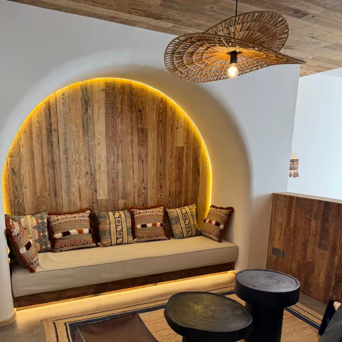 Natural Woven Fringe Pendant Light