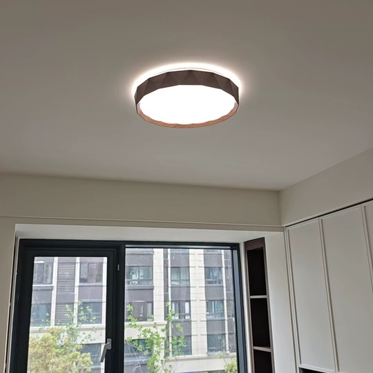 Wabi-Sabi Wood Flush Mount