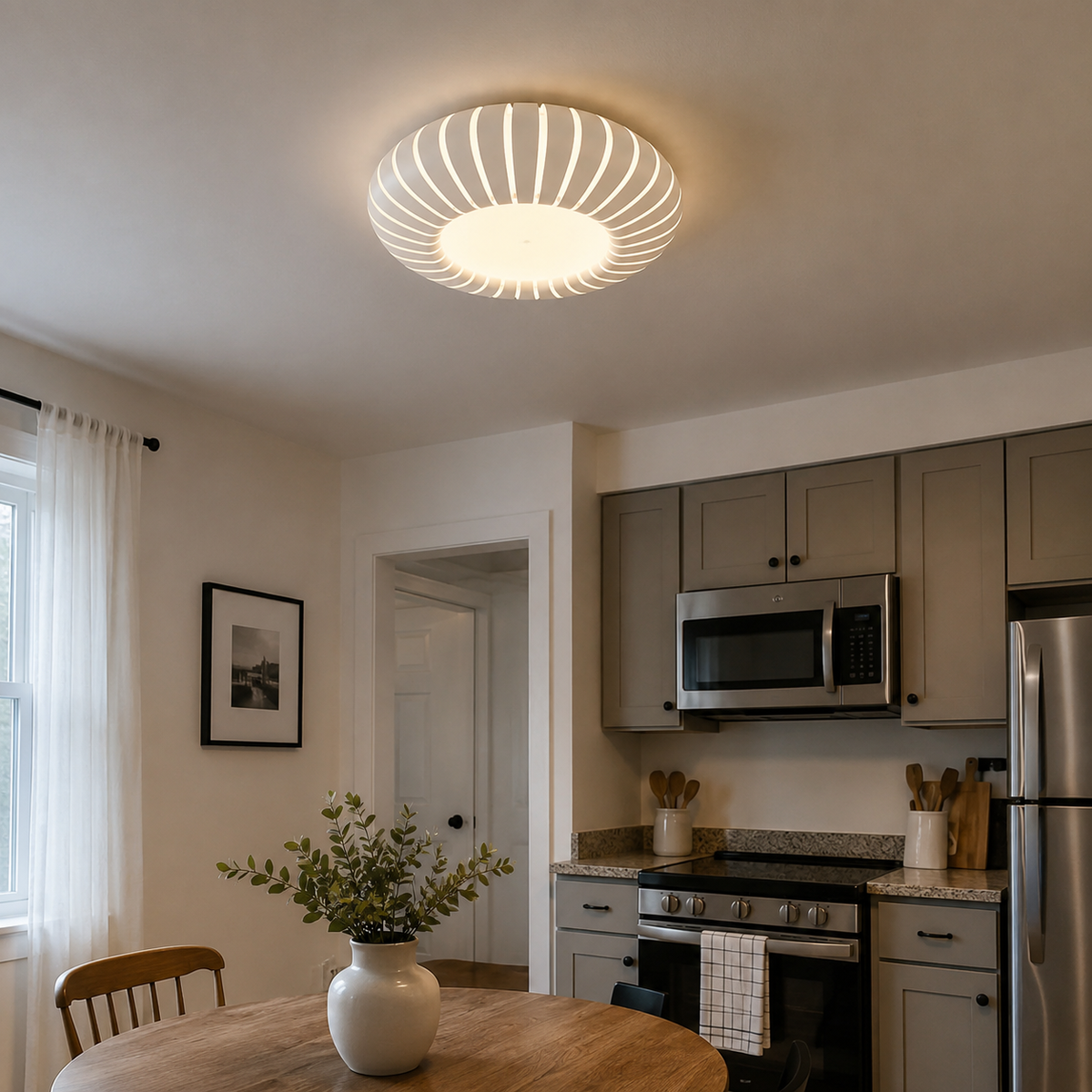 Cove Ribbed Flush Mount