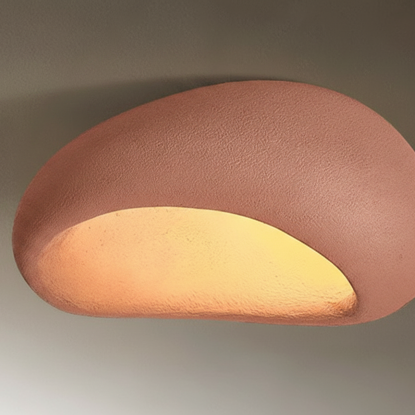 Pebble Plaster Flush Mount Ceiling Light