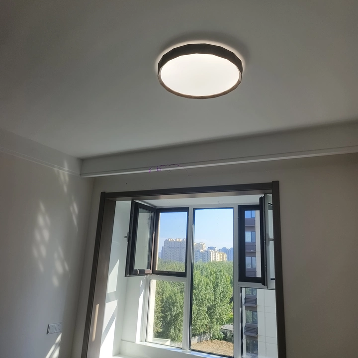 Wabi-Sabi Wood Flush Mount