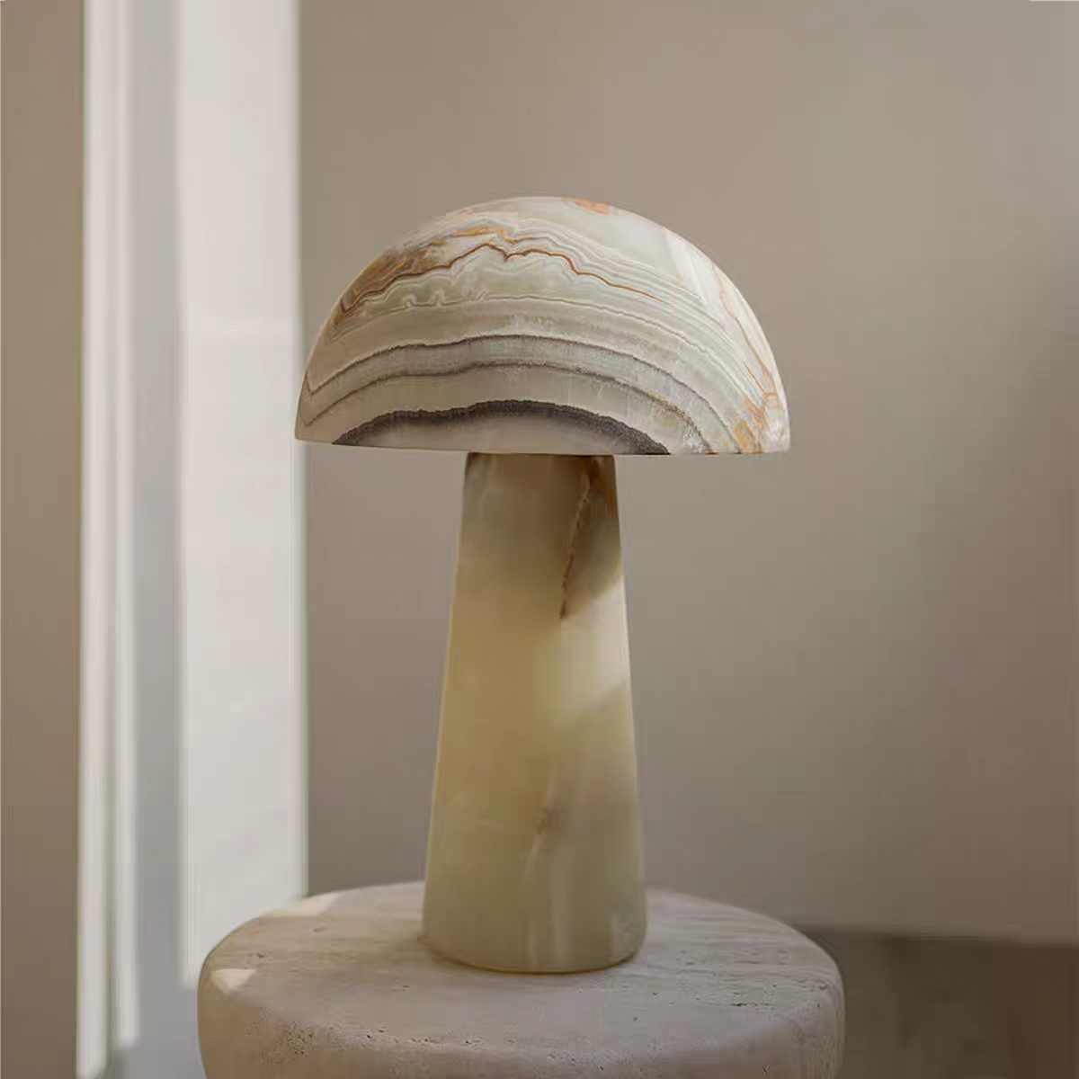 Mushroom Alabaster Table Lamp
