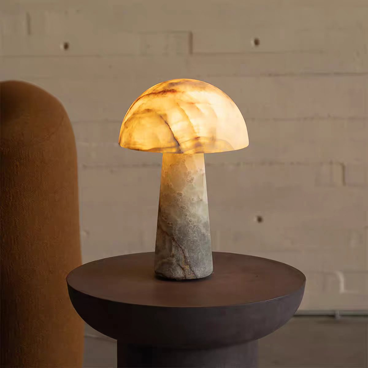 Mushroom Alabaster Table Lamp