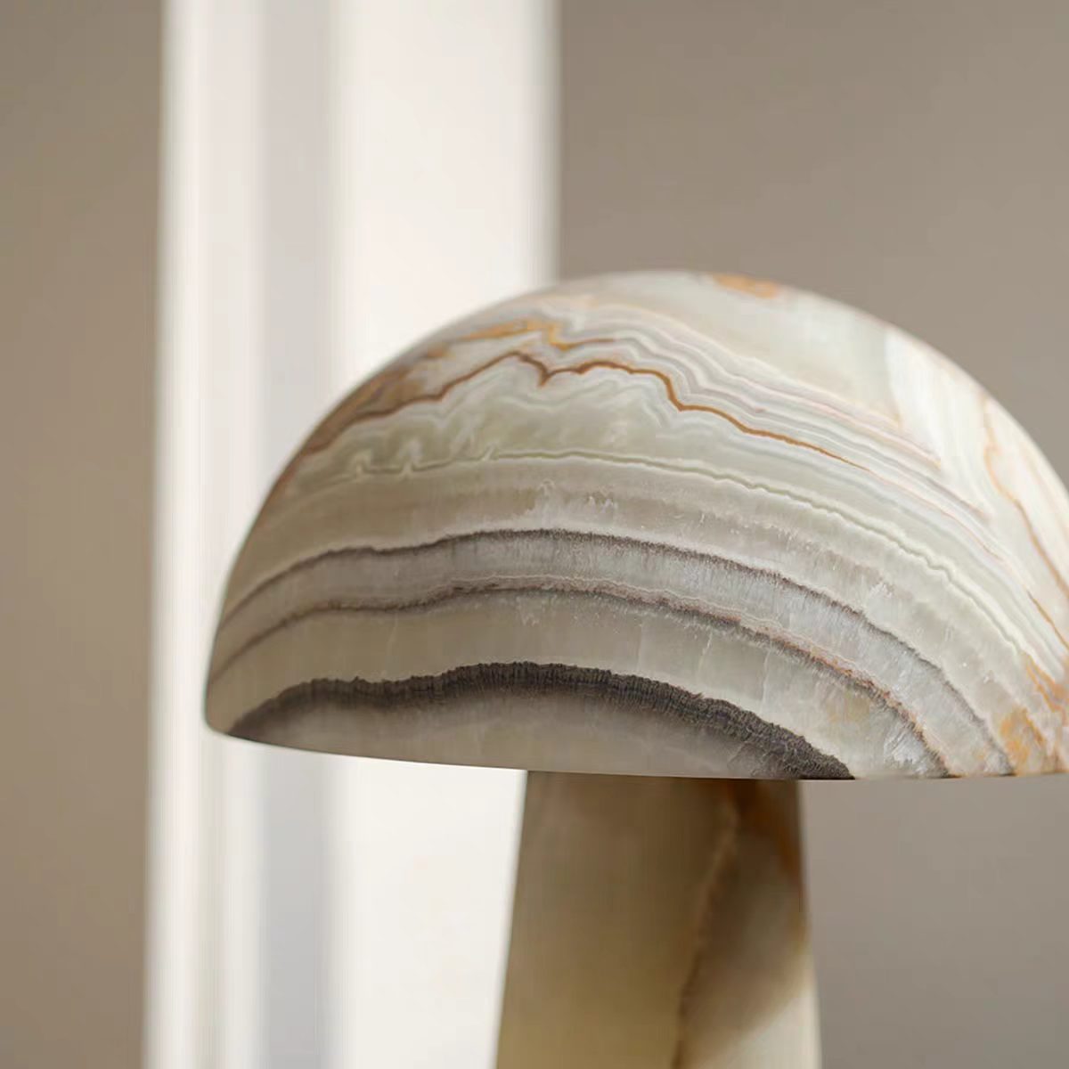 Mushroom Alabaster Table Lamp