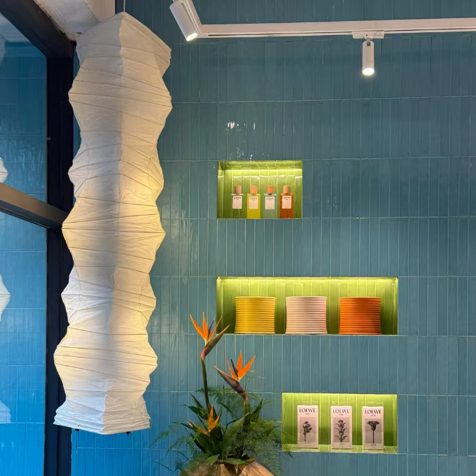 Akari Washi heteroideus Chandelier