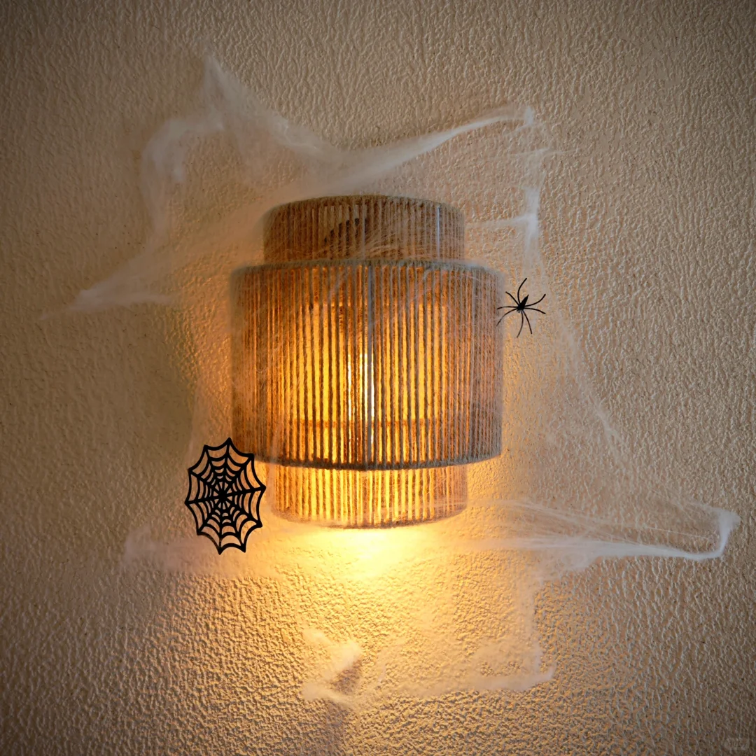 Woven Rope Drum Wall Sconce