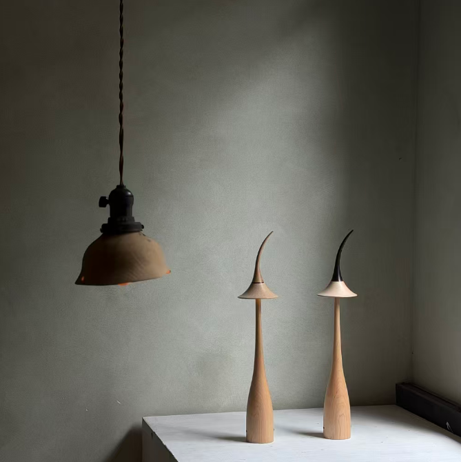 Noma Maple Wood Cordless Table Lamp