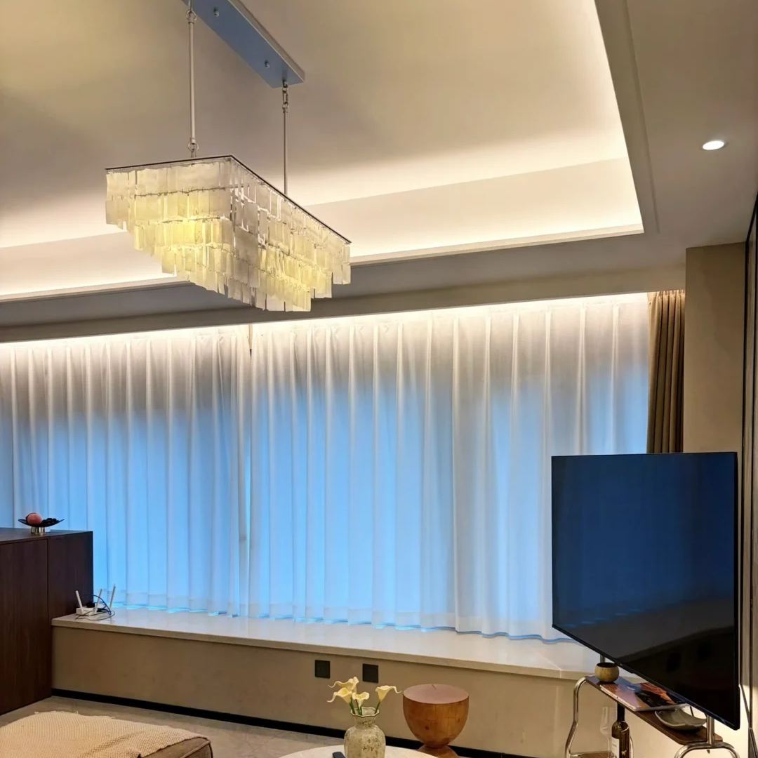 Shell Tiered Rectangle Chandelier
