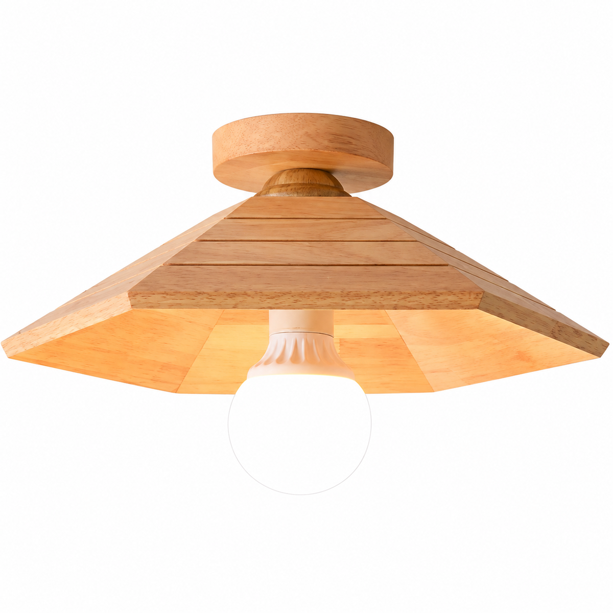 Wabi Wood Cap Flush Mount