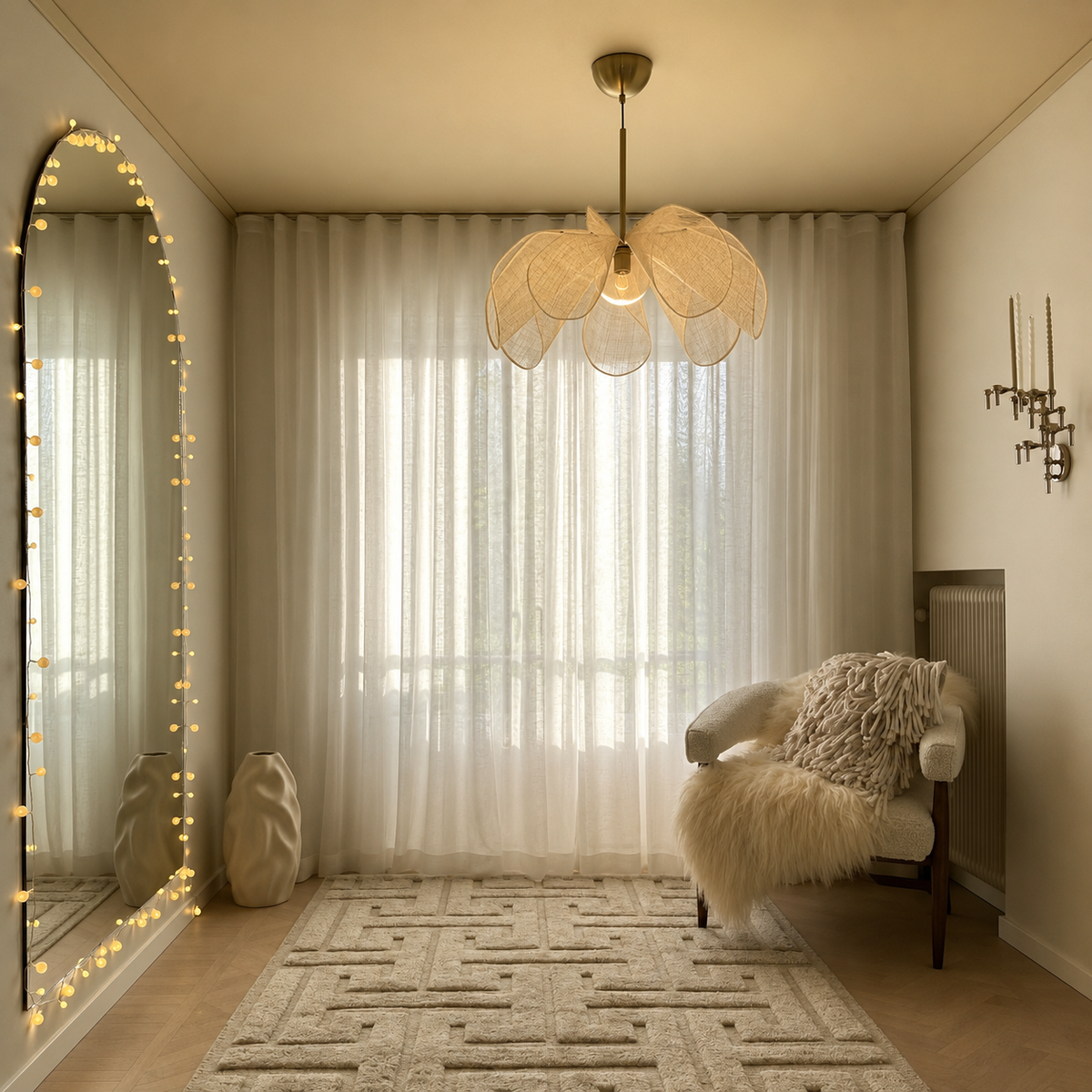 Soleil Linen Chandelier