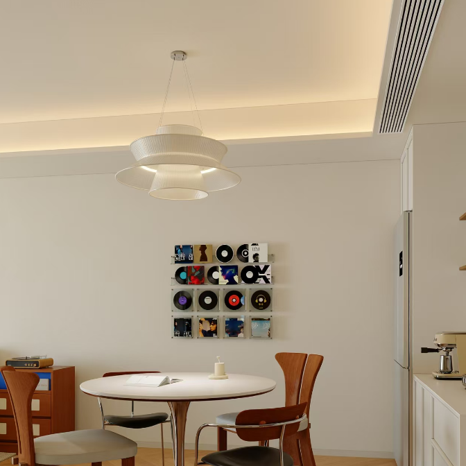 Soleil Fabric Tiered Pendant Light