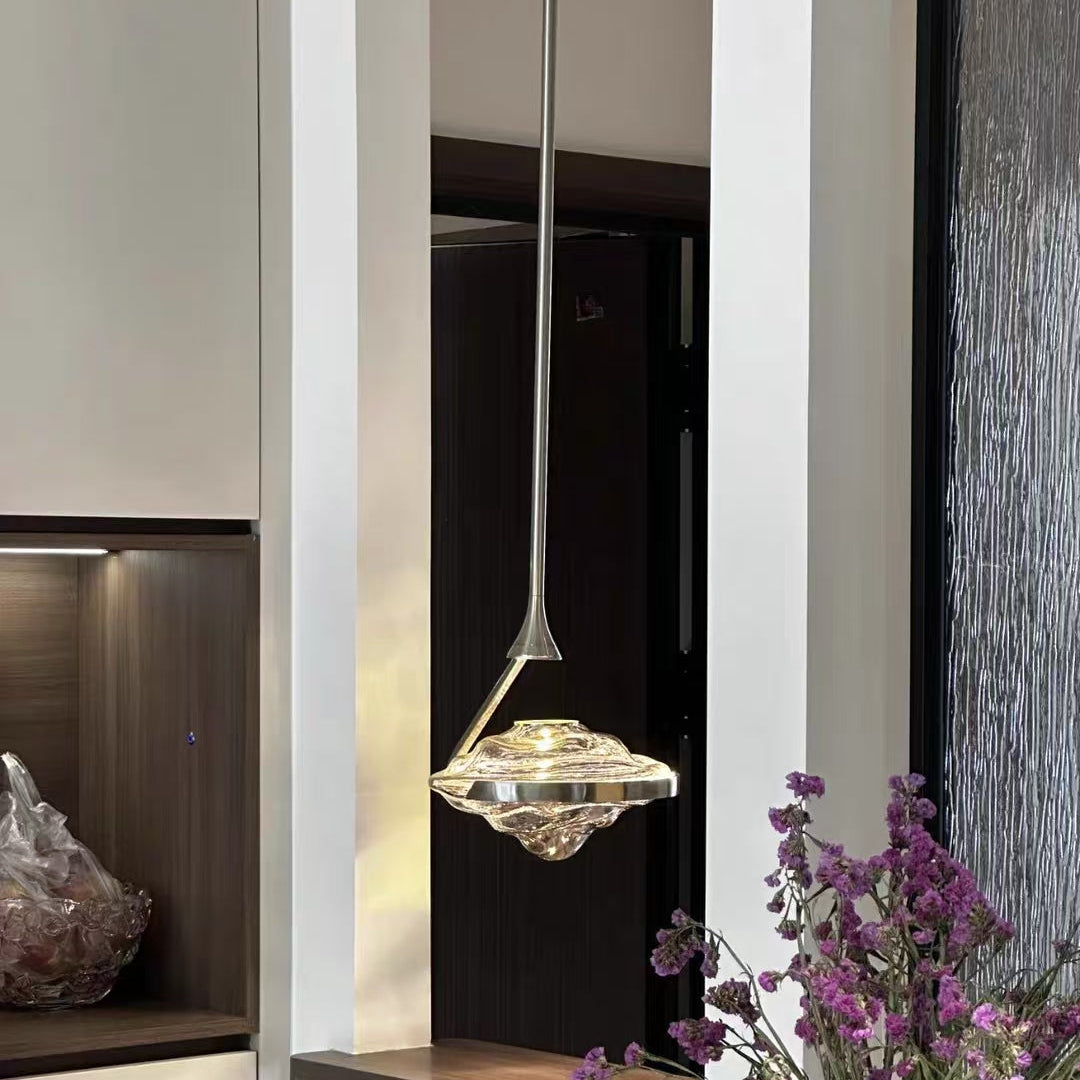 Sculptural Glass Pendant Light