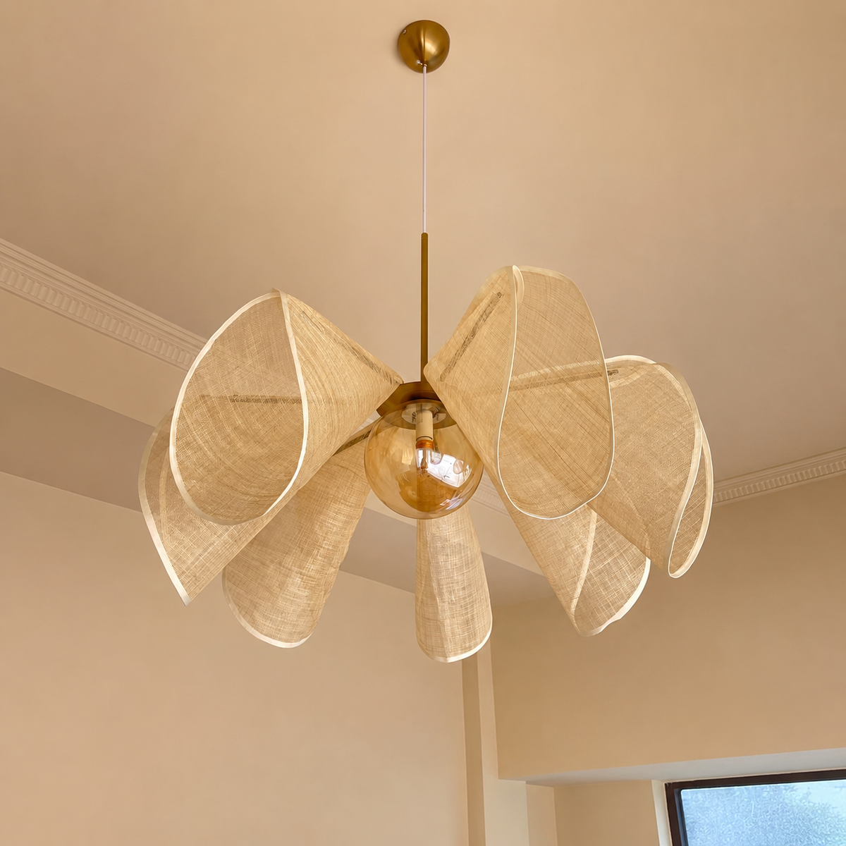 Soleil Linen Chandelier