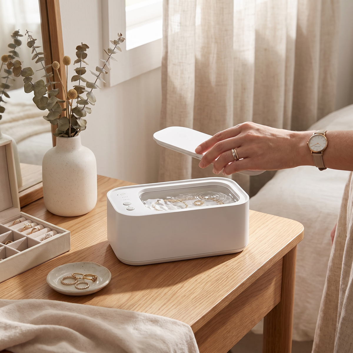 Effective Ultrasonic Cleaner Compact Jewelry Watch Bath lifestyle