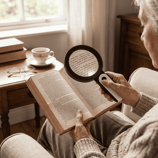 Handheld Magnifying Glass LED Foldable Lighted Lens lifestyle