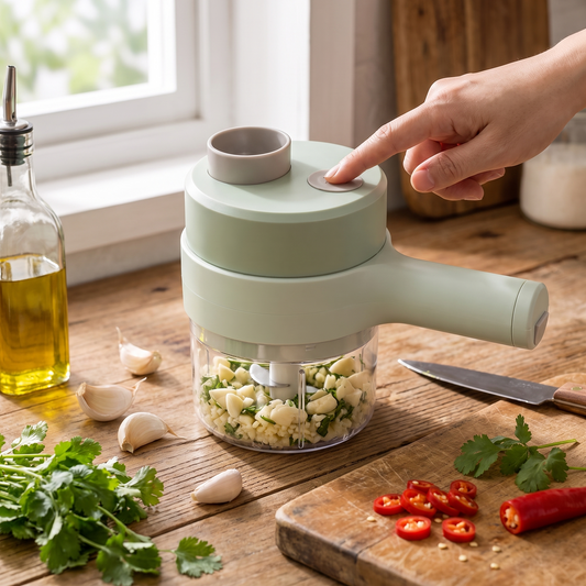 Compact Design Electric Vegetable Slicer Easy Food Prep lifestyle