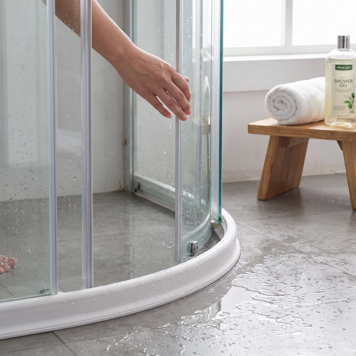 Water Stopper Bathroom Silicone Adhesive Shower Seal lifestyle