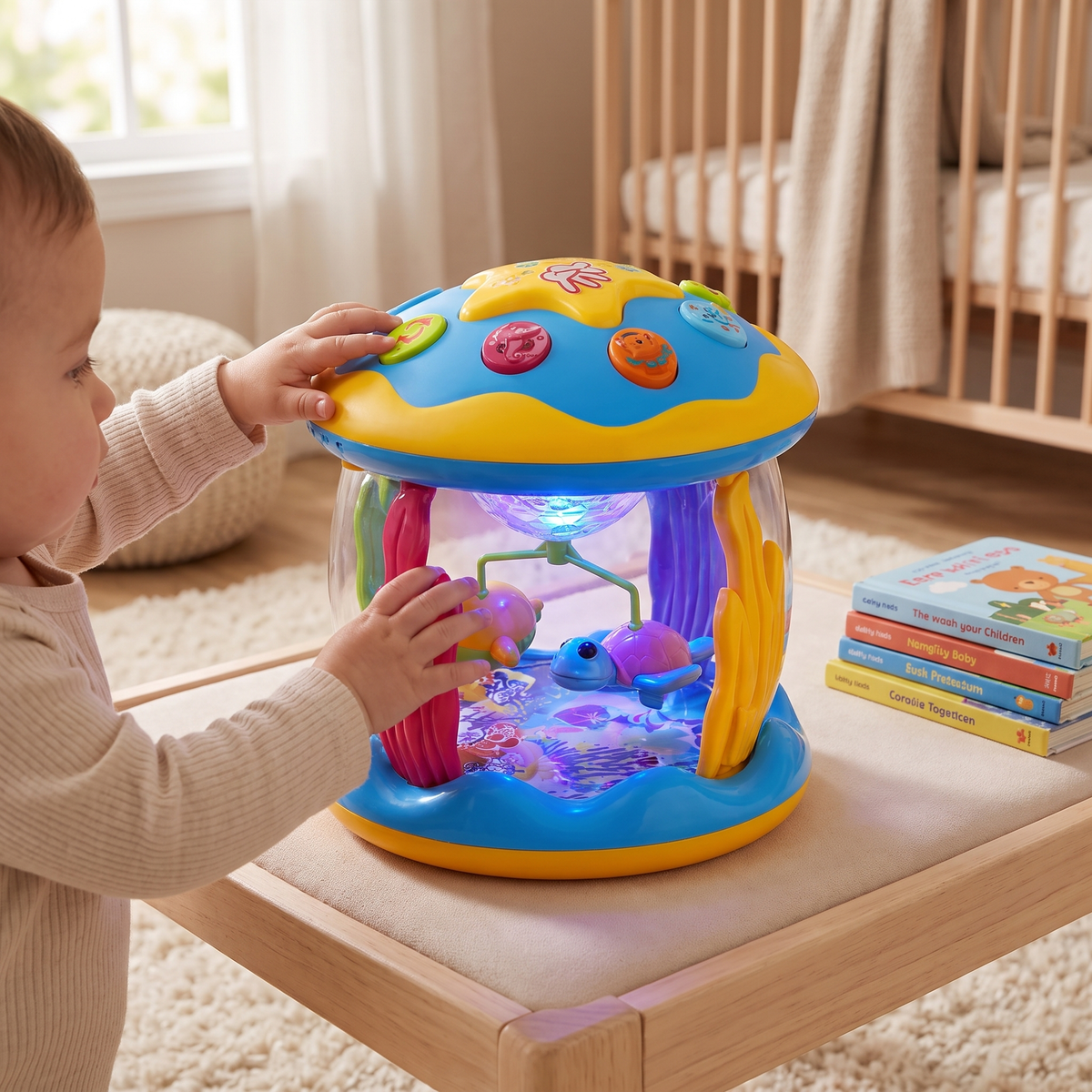 Musical Carousel Infant Toy Baby Interactive Spinning Light lifestyle