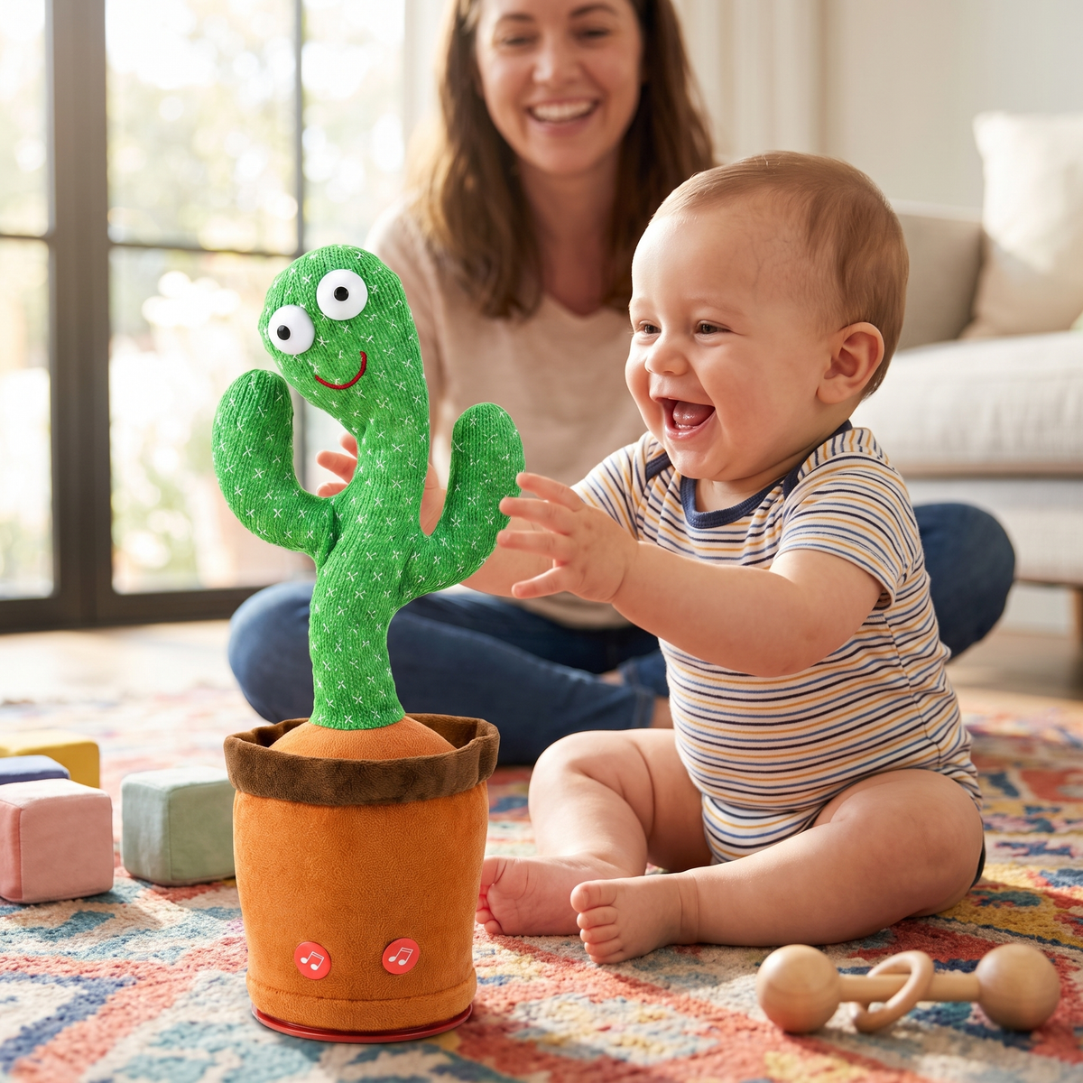 Talking Cactus Toy Musical Plush Interactive Fun lifestyle