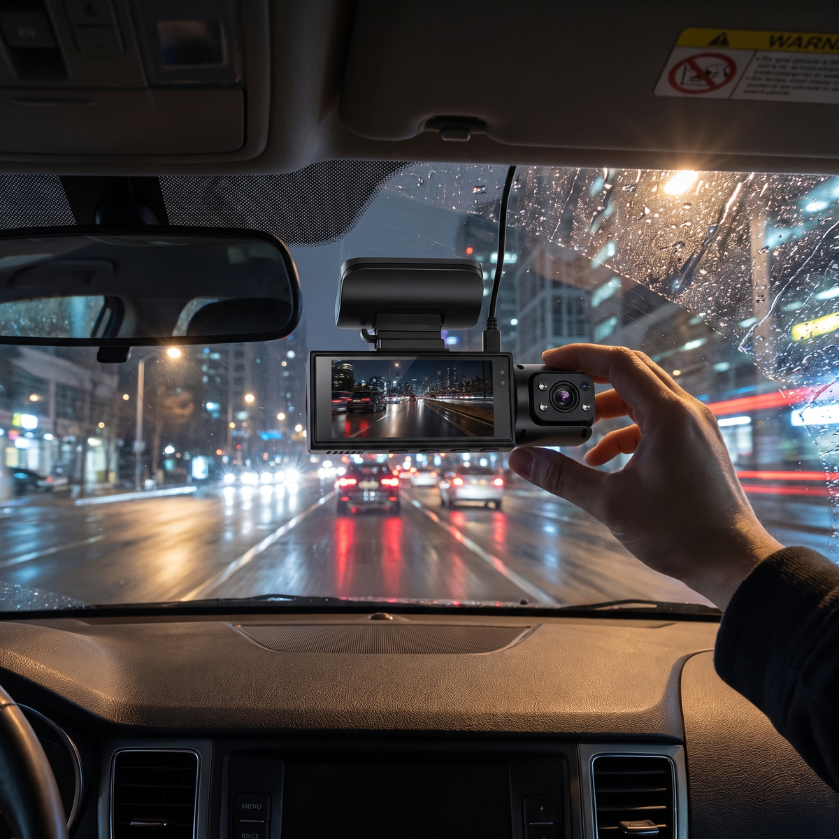 Dual Lens Dash Cam Night Vision Motion Detection Features lifestyle