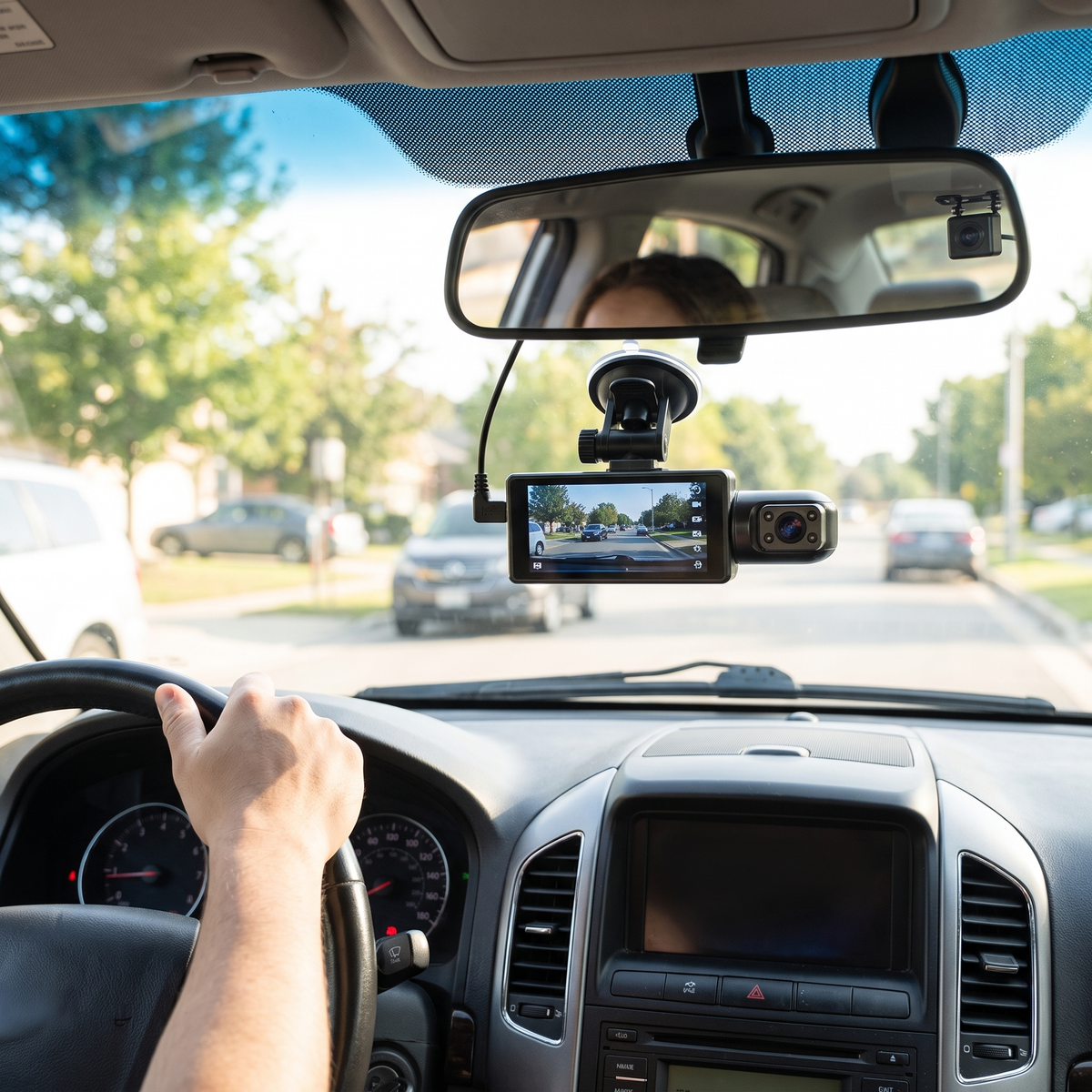 Multi Channel Dash Cam Full HD Loop Recording Dual Lens lifestyle