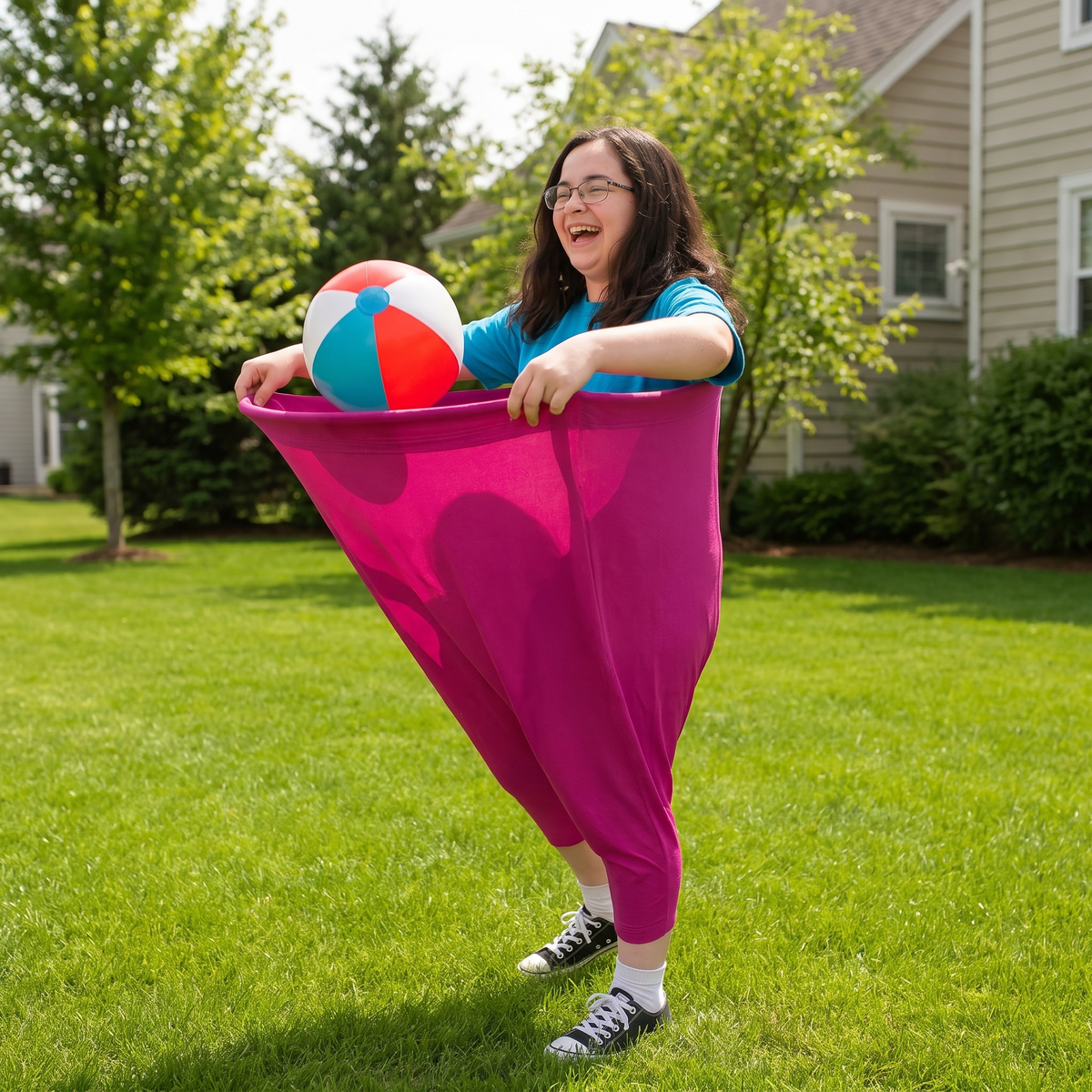 Catching Ball Game Oversized Trousers Active Play Fun lifestyle