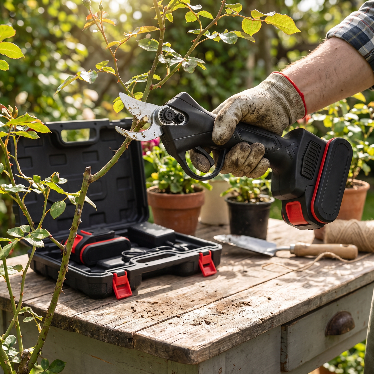 Lightweight Electric Pruning Shears Battery Operated Garden lifestyle