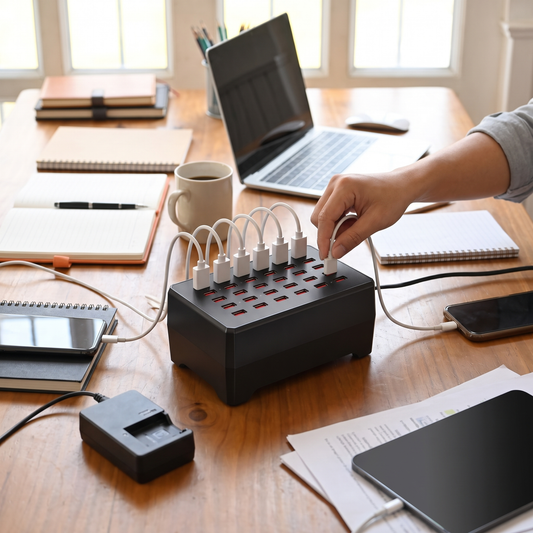 USB Hub Multi Device Charging Station Multiple Port Design lifestyle