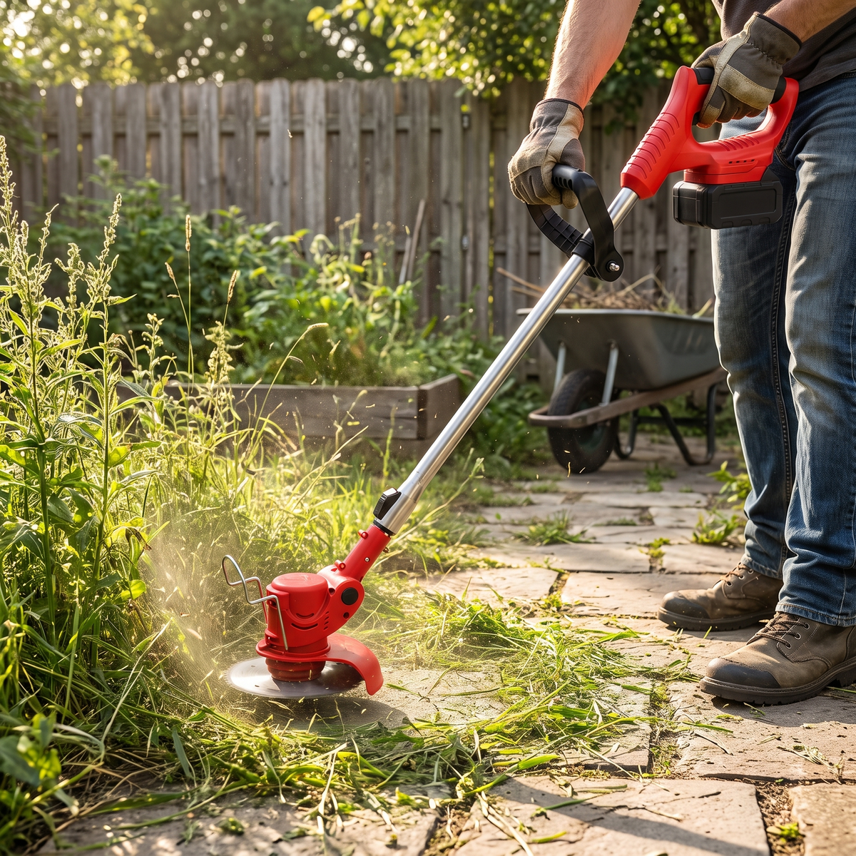 Cordless Grass Trimmer Battery Powered Garden Lightweight lifestyle