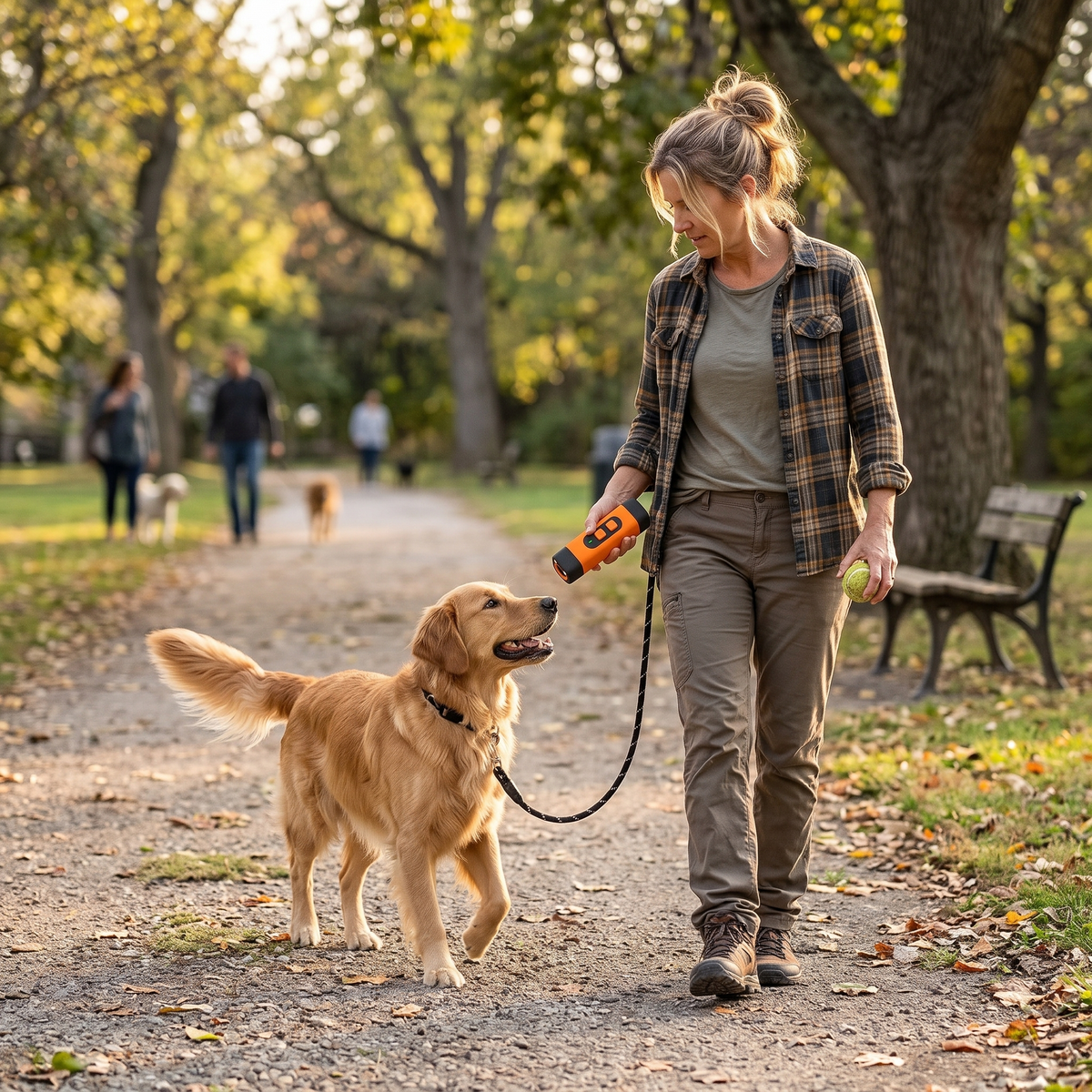 Handheld Dog Training Device Rechargeable Ultrasonic lifestyle