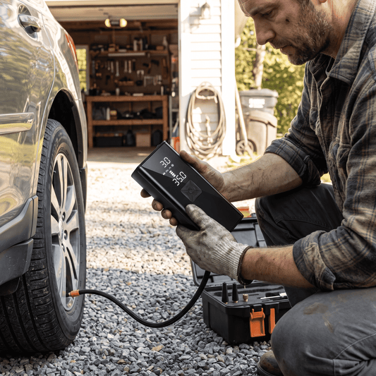 Portable Air Pump Electric Auto Shutoff Compact Cordless lifestyle