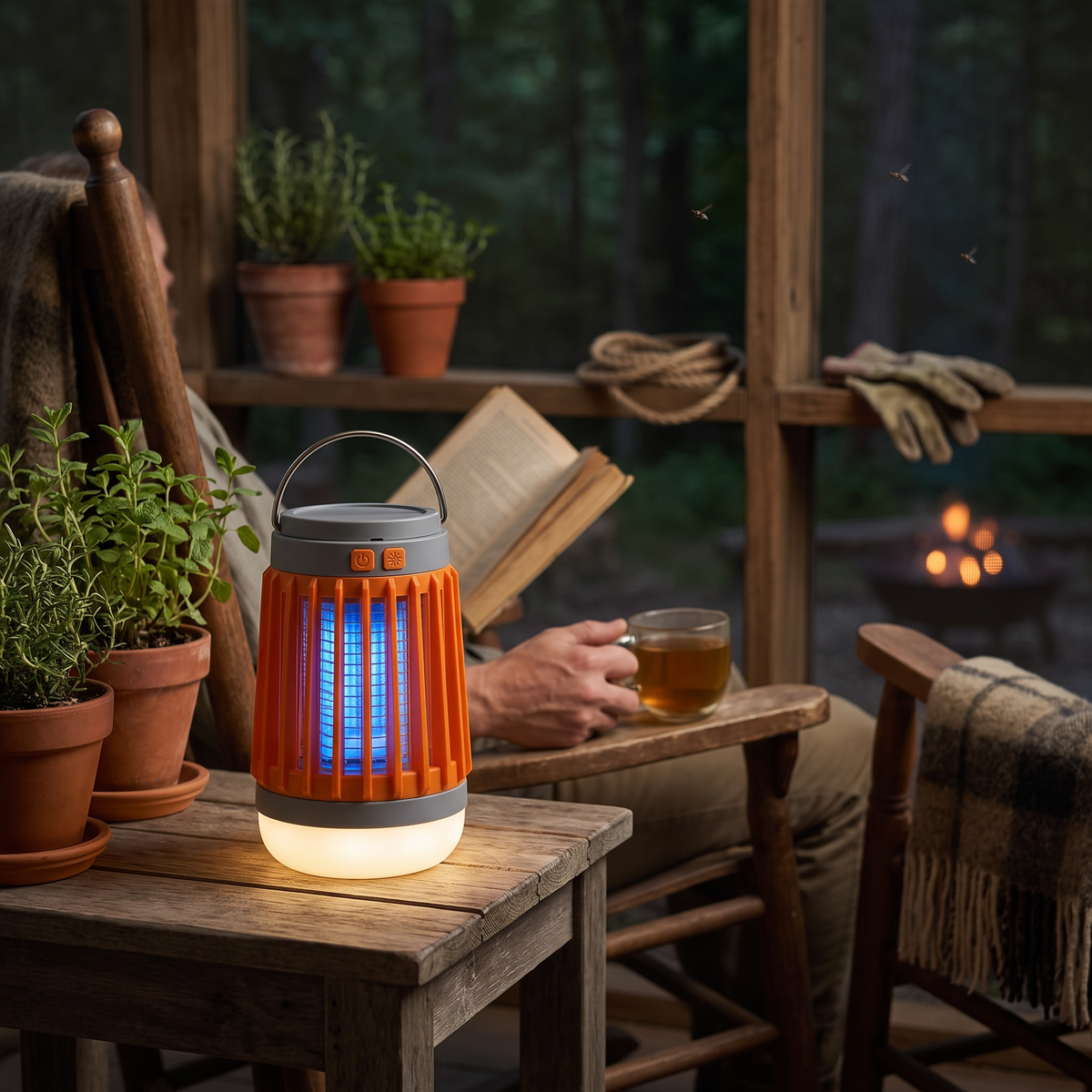 USB Rechargeable Mosquito Zapper UV Light Indoor Lantern lifestyle