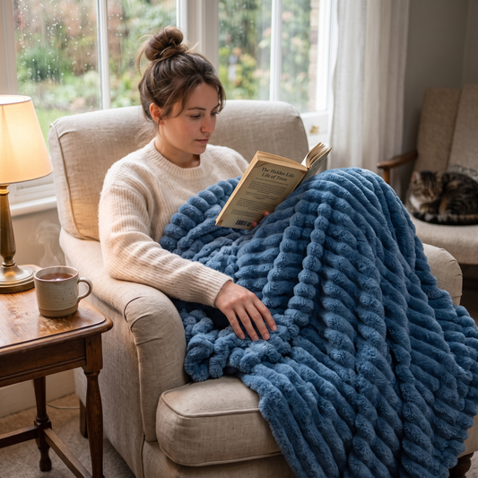 Plush Throw Blanket Soft Warm Cozy Bed Sofa Blanket lifestyle