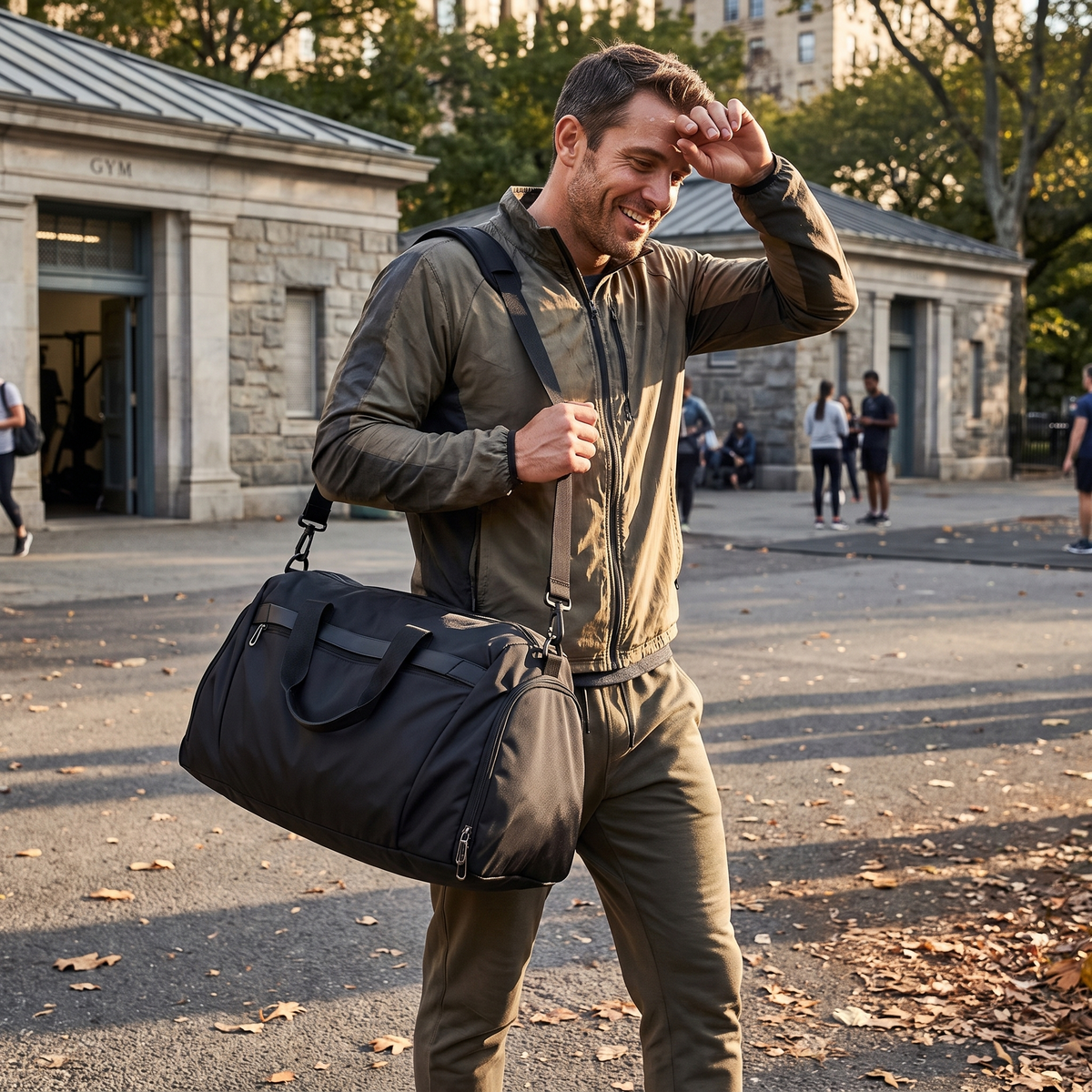 Travel Duffel Bag Waterproof Gym Sport Shoe Compartment lifestyle