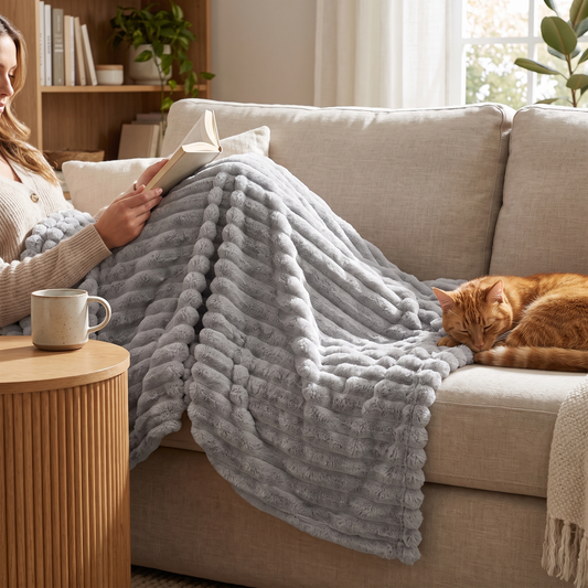 Plush Blanket Winter Soft Throw Blanket Cozy Design lifestyle