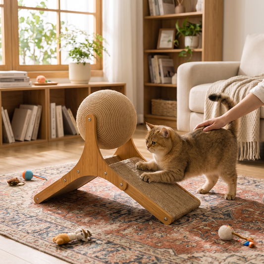 Dual Design Cat Scratching Toy Interactive Fun Activity lifestyle