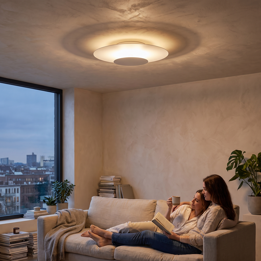 Flush Mount Ceiling Light LED Modern Round Slim Panel lifestyle