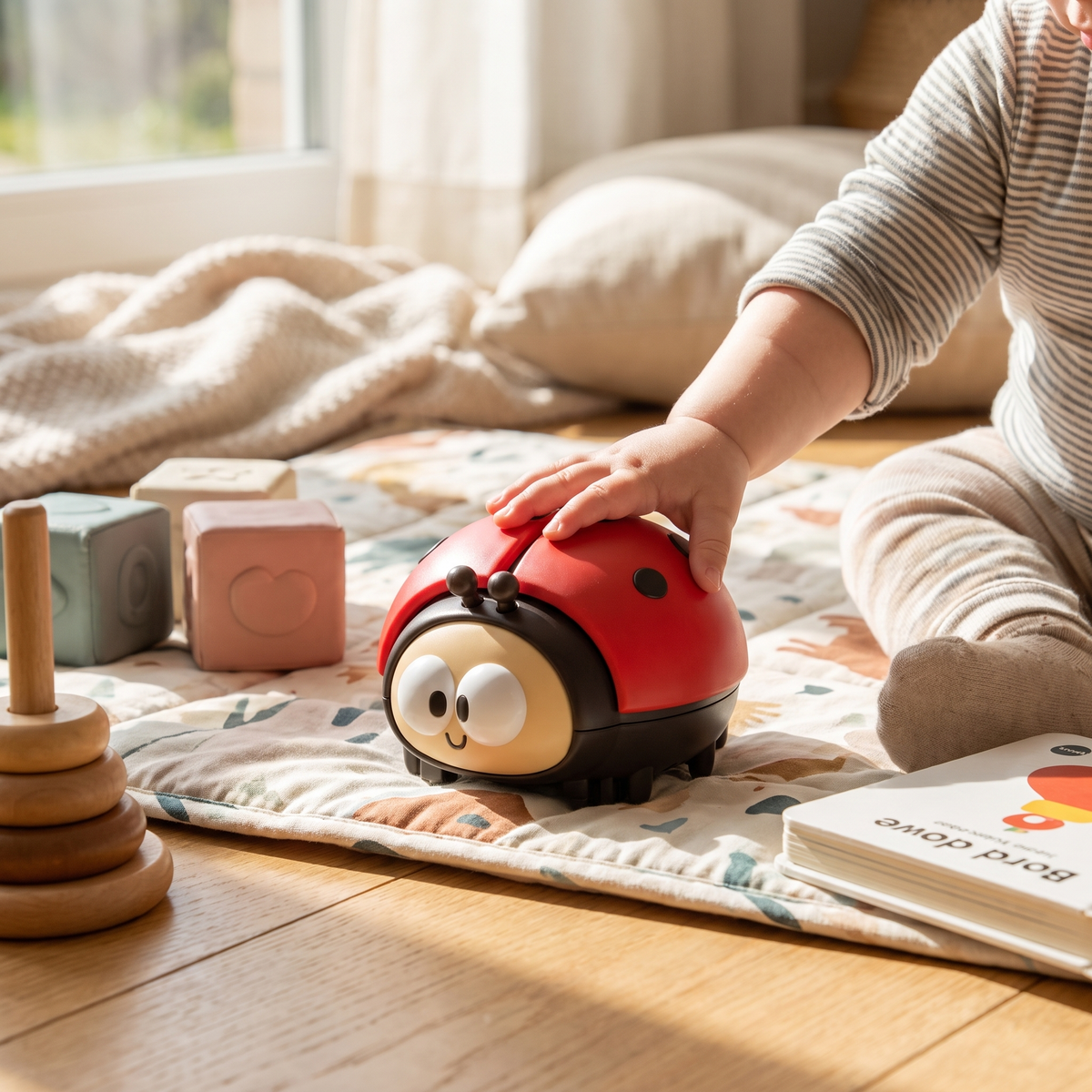 Interactive Colorful Safe Baby Toy Fun Ladybug Design lifestyle