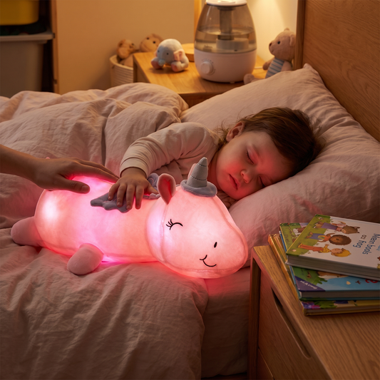 Plush Night Light Rainbow LED Cozy Sleep Toy lifestyle