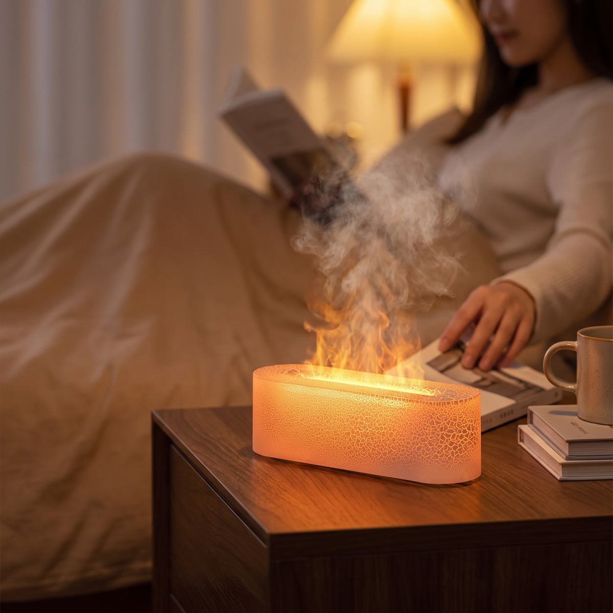 Color Changing Humidifier Lamp Timer Nightlight Diffuser lifestyle