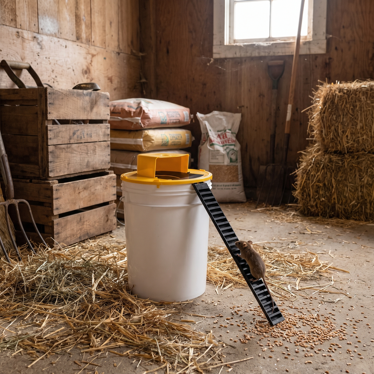 Bucket Mouse Trap Automatic Pest Control Catcher lifestyle