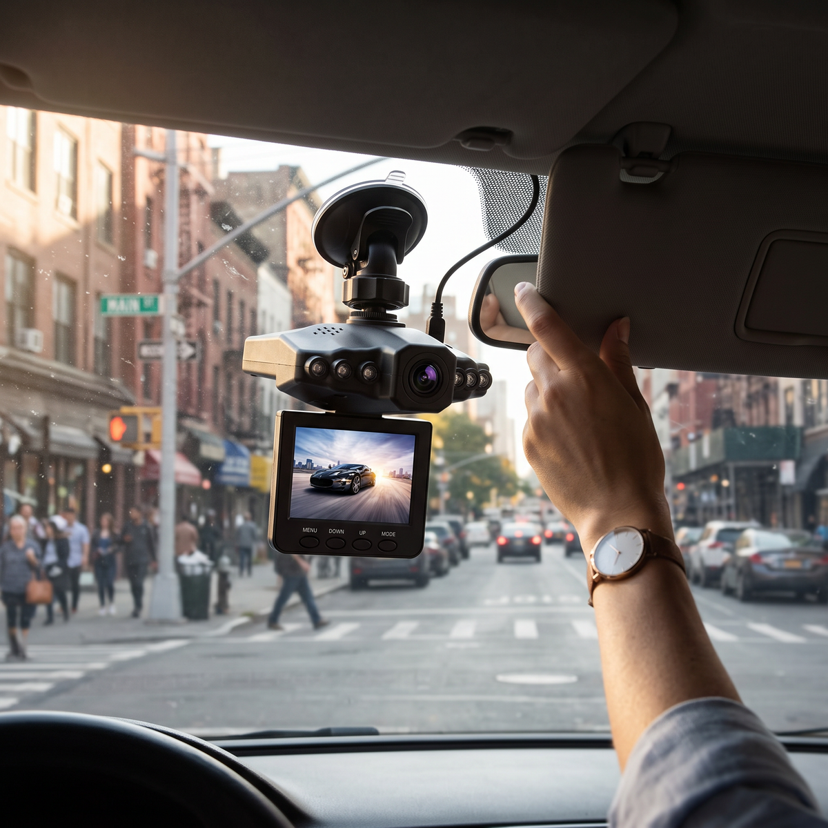 Night Vision Full HD Dash Cam Sensor 4K Compact Lens lifestyle