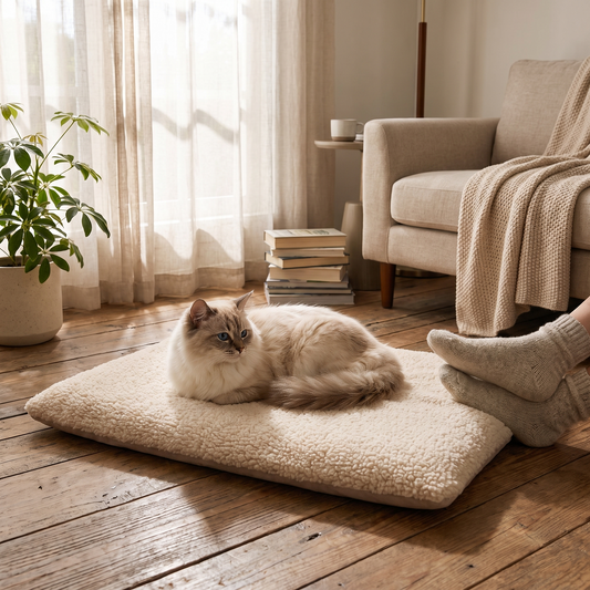 Self Heating Cat Pad Luxurious Non Electric Cozy Design lifestyle