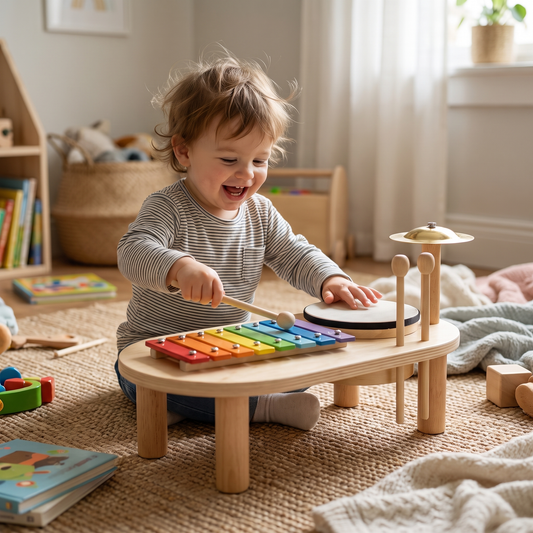 Wooden Toddler Music Set Exploration Play Station lifestyle