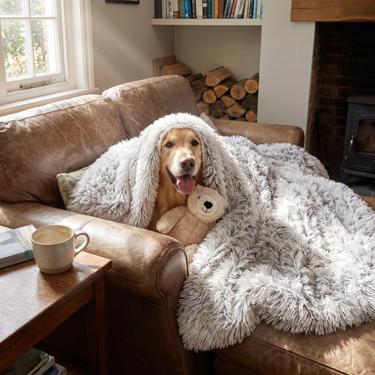 Anxiety Relieving Fluffy Soft Pet Blanket Cozy Design lifestyle