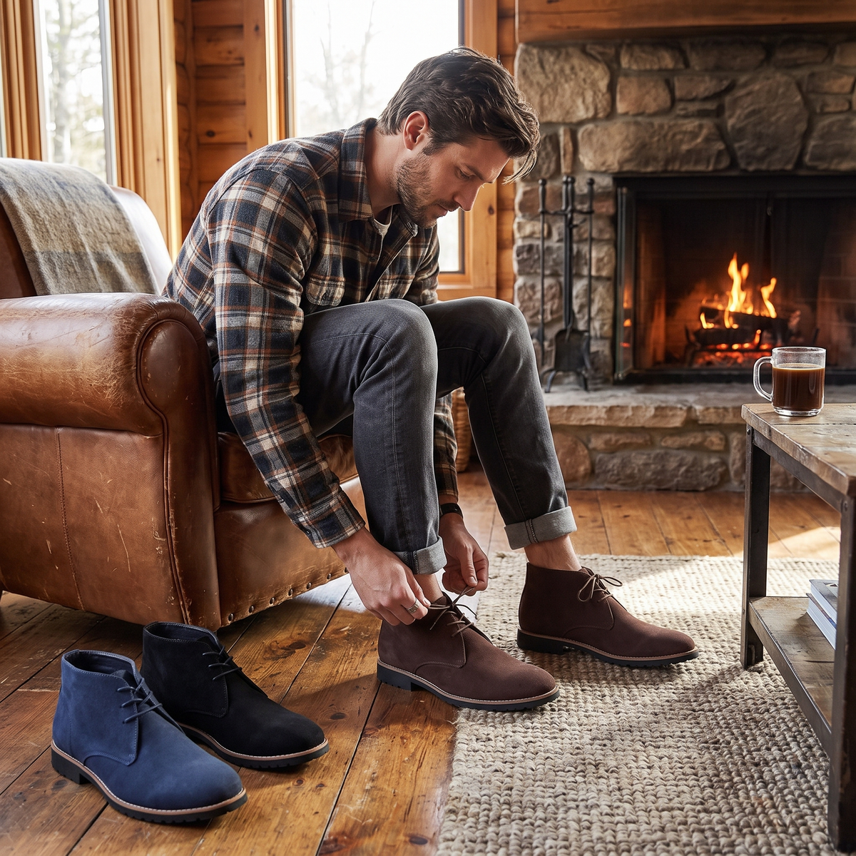 Men's Ankle Boots Slip-On | Casual Footwear