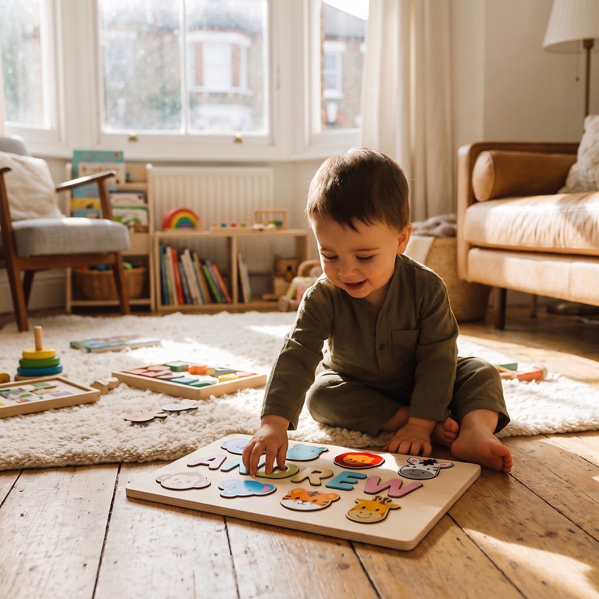 Personalized Puzzle Educational Toy Toddlers Name Puzzle