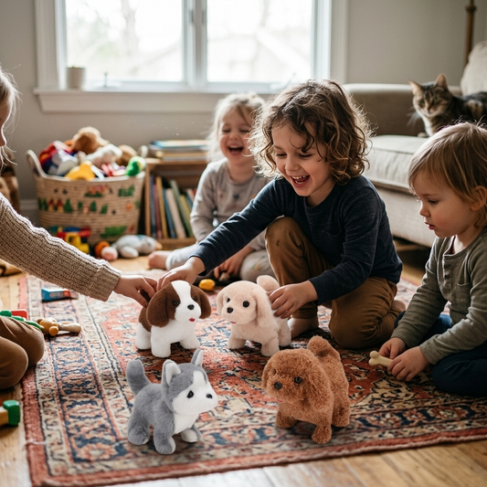Interactive Dog Toy Robotic Plush Puppy Walking Arcade