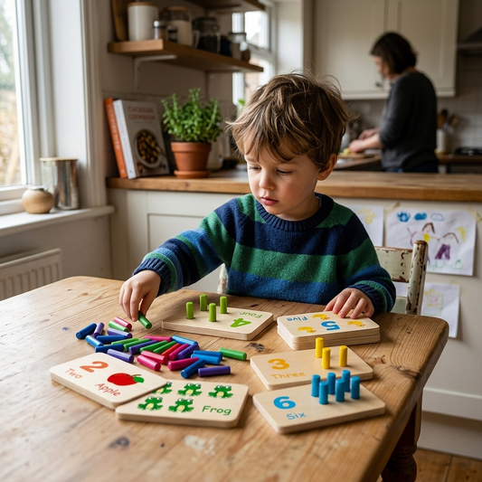 Wooden Boards Educational Toy Number Matching Game