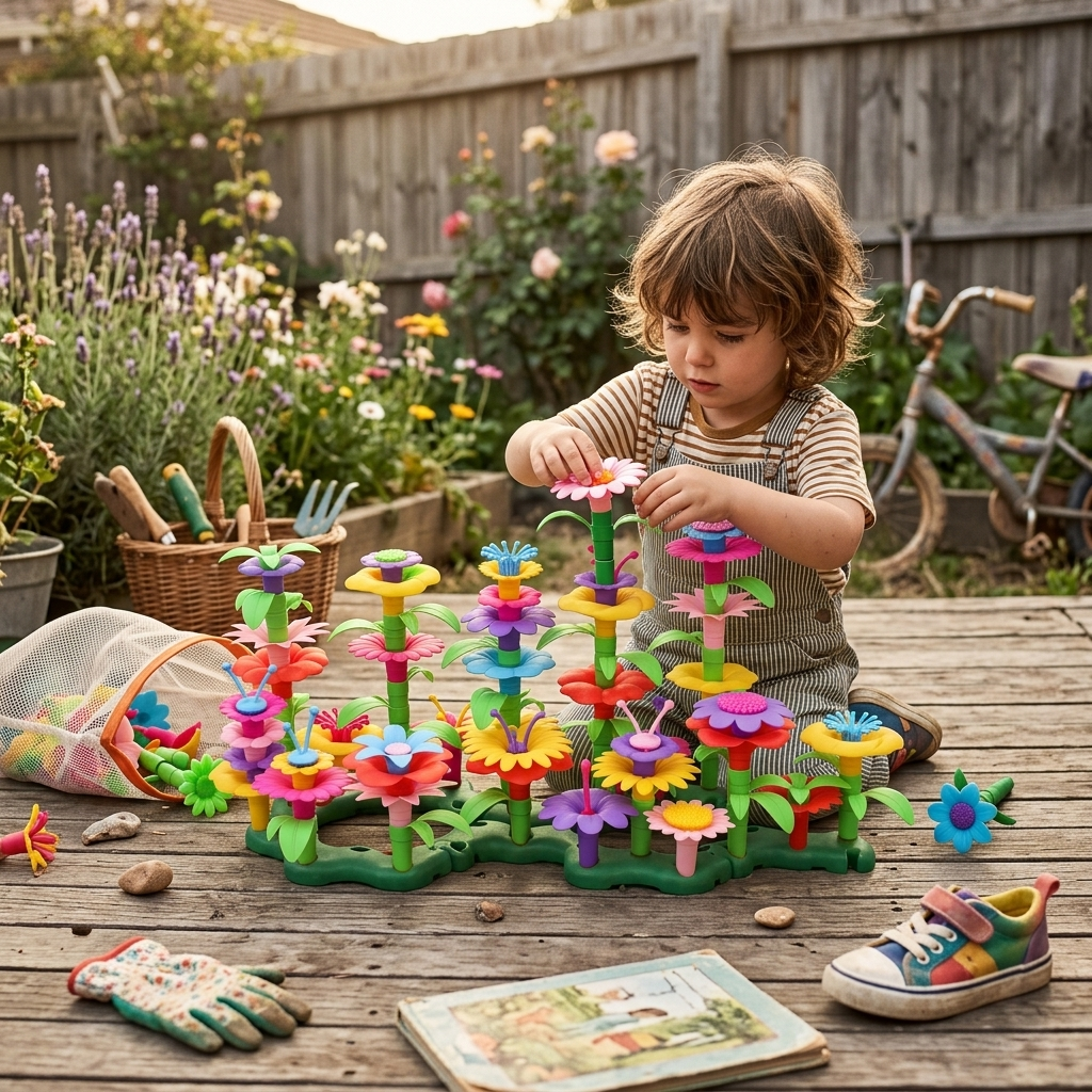 Flower Building Toy Creative Play Imaginative Fun